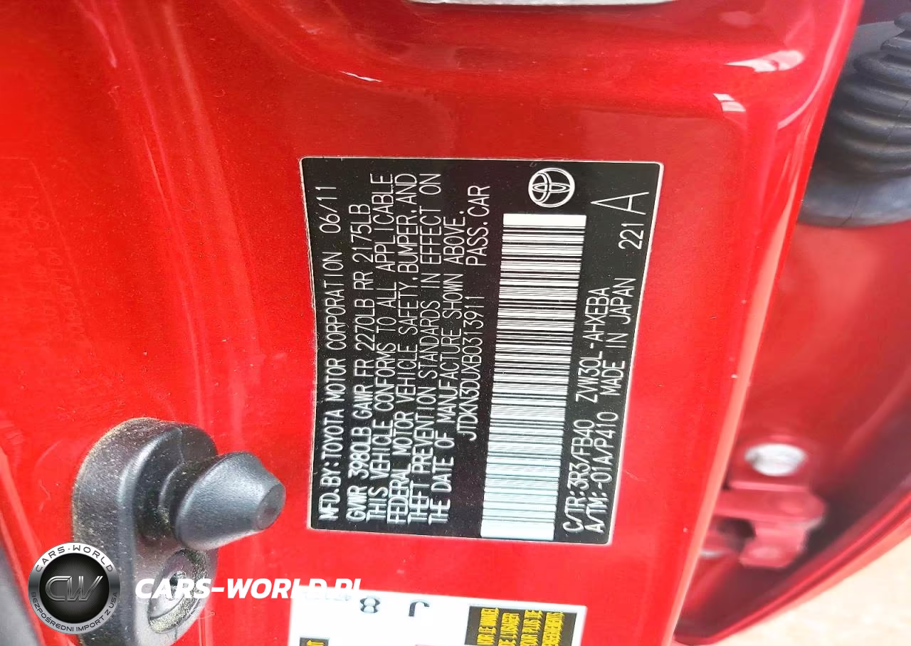 2011 Toyota Prius Two VIN:JTDKN3DUXB0313911 - 12