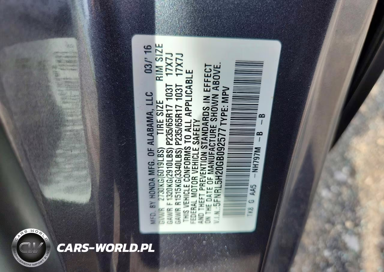 2016 Honda Odyssey Lx VIN:5FNRL5H20GB092577 - 13