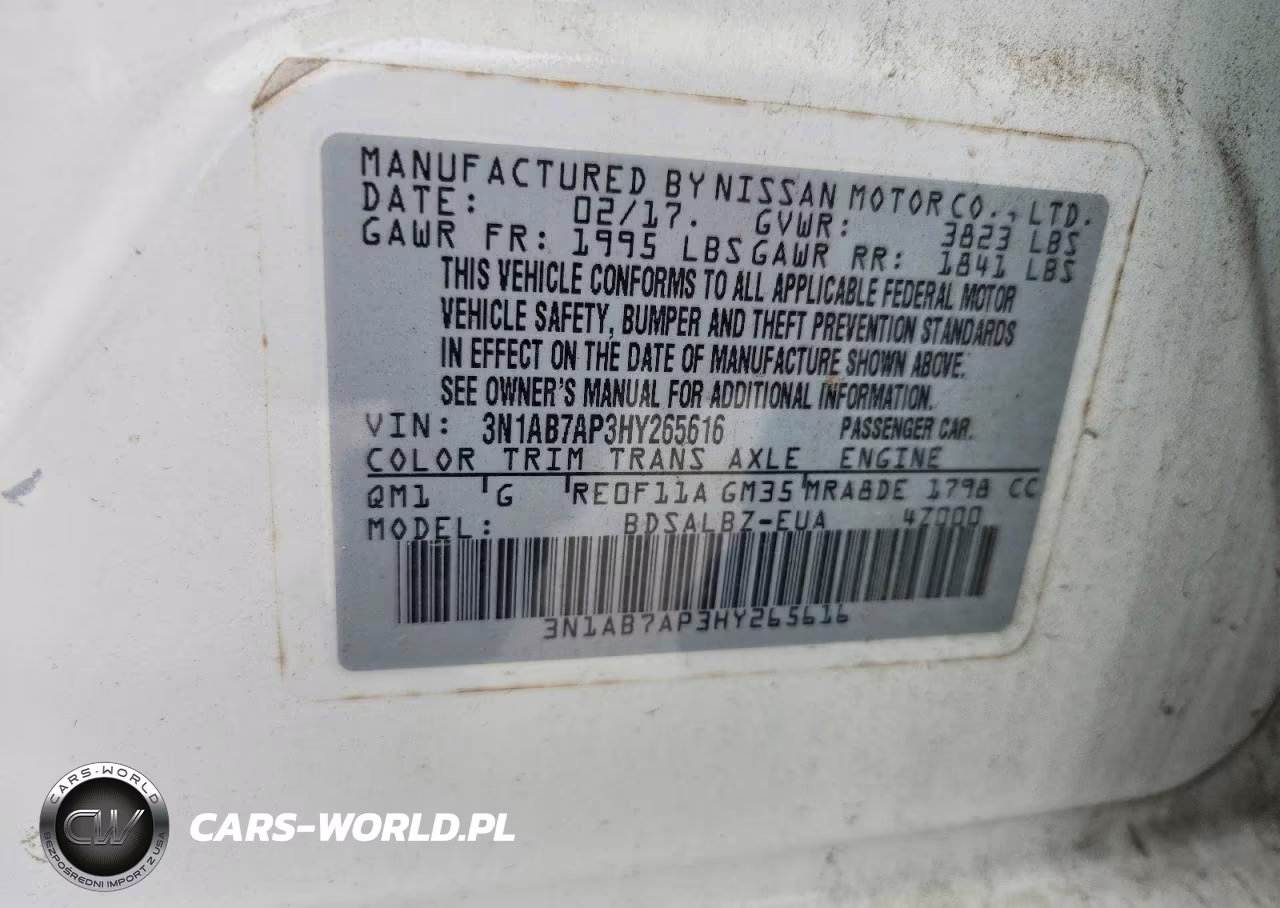 2017 Nissan Sentra S VIN:3N1AB7AP3HY265616 - 13