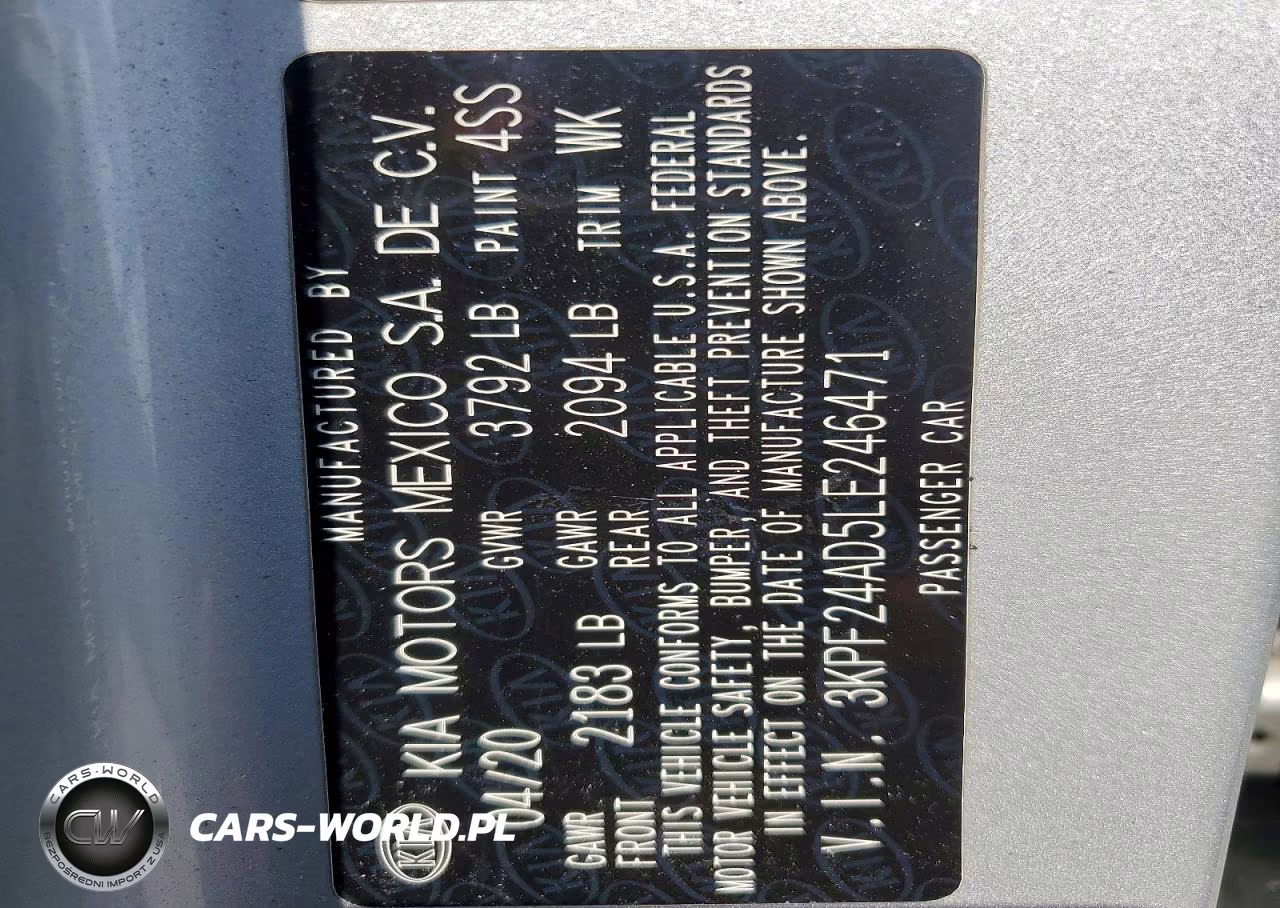 2020 Kia Forte Lxs VIN:3KPF24AD5LE246471 - 12