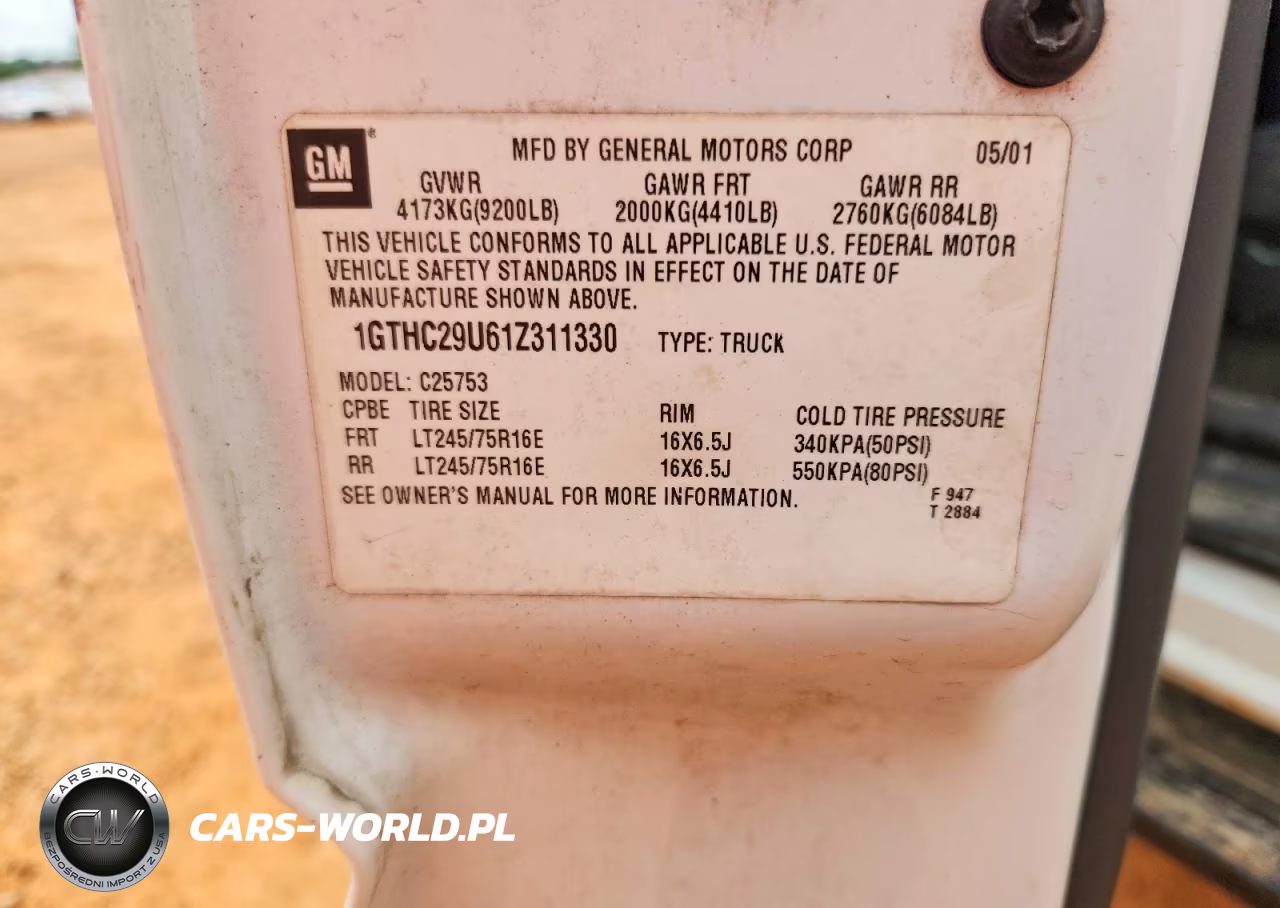 2001 GMC Sierra C2500 Heavy Duty VIN:1GTHC29U61Z311330 - 12