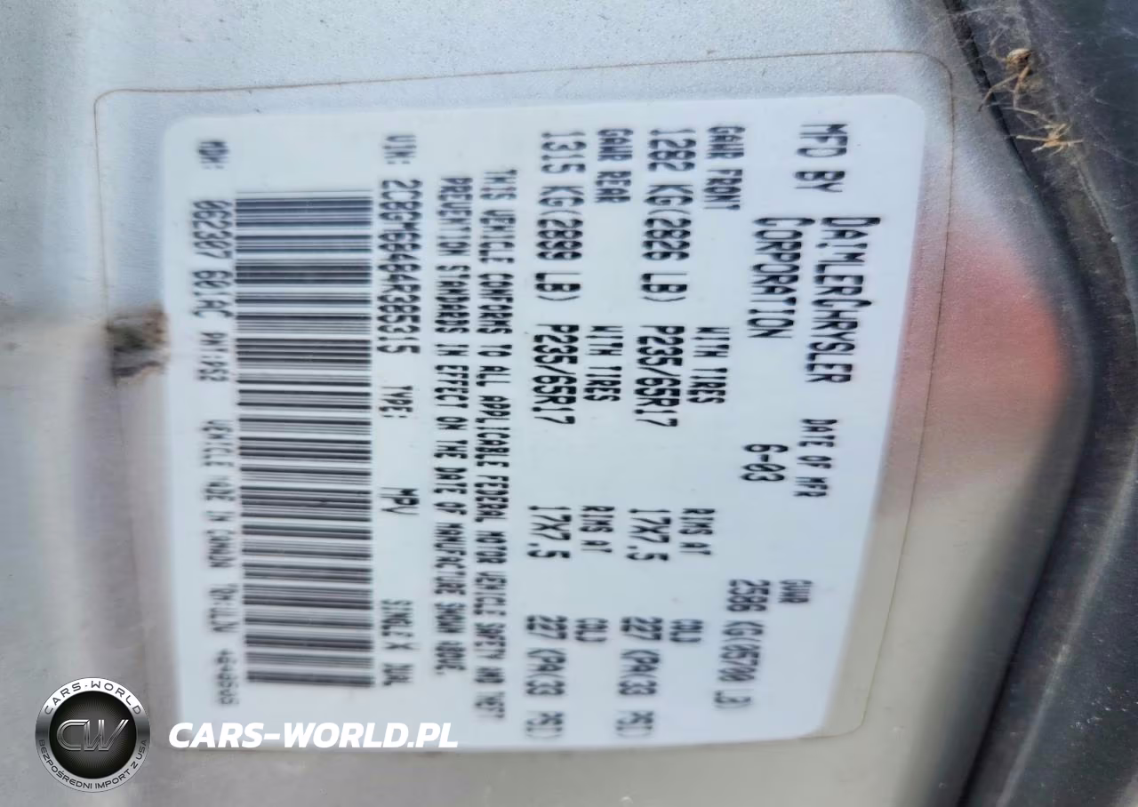 2004 Chrysler Pacifica VIN:2C8GM68484R385315 - 14