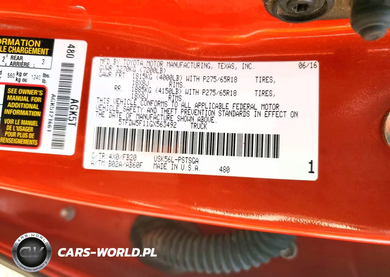 2016 Toyota Tundra Sr5 VIN:5TFDW5F11GX563492 - 12