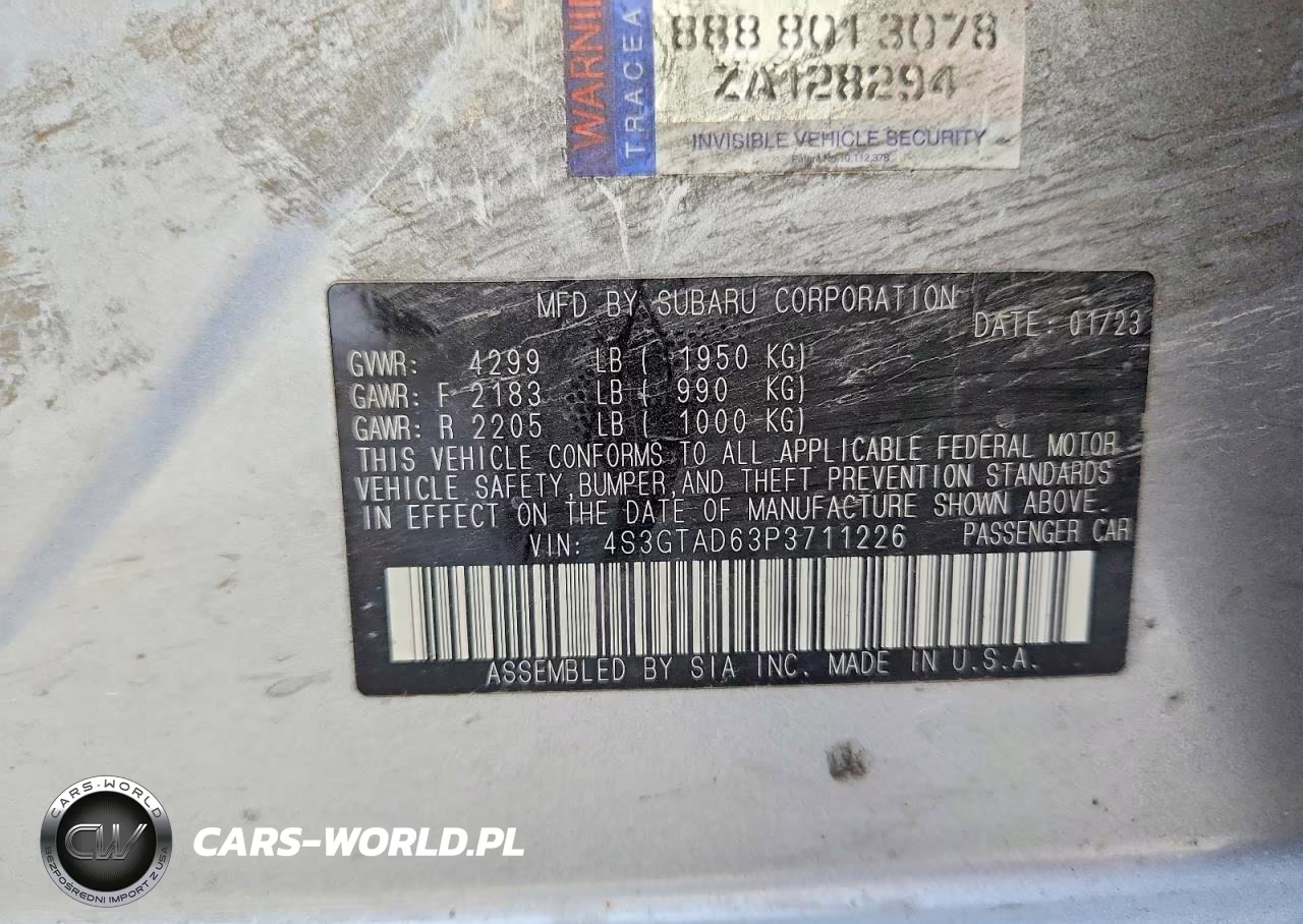 2023 Subaru Impreza Premium VIN:4S3GTAD63P3711226 - 14