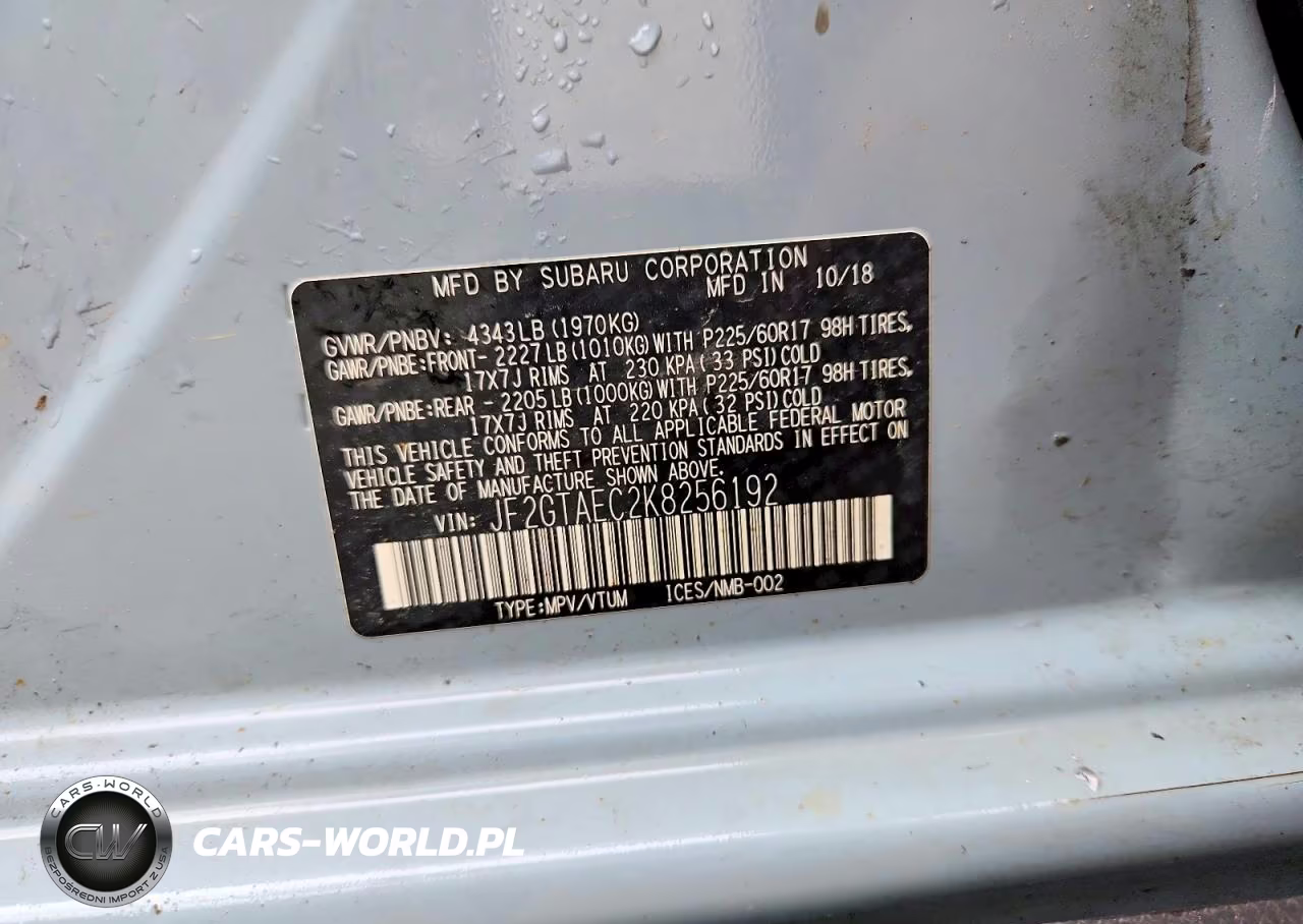 2019 Subaru Crosstrek Premium VIN:JF2GTAEC2K8256192 - 14