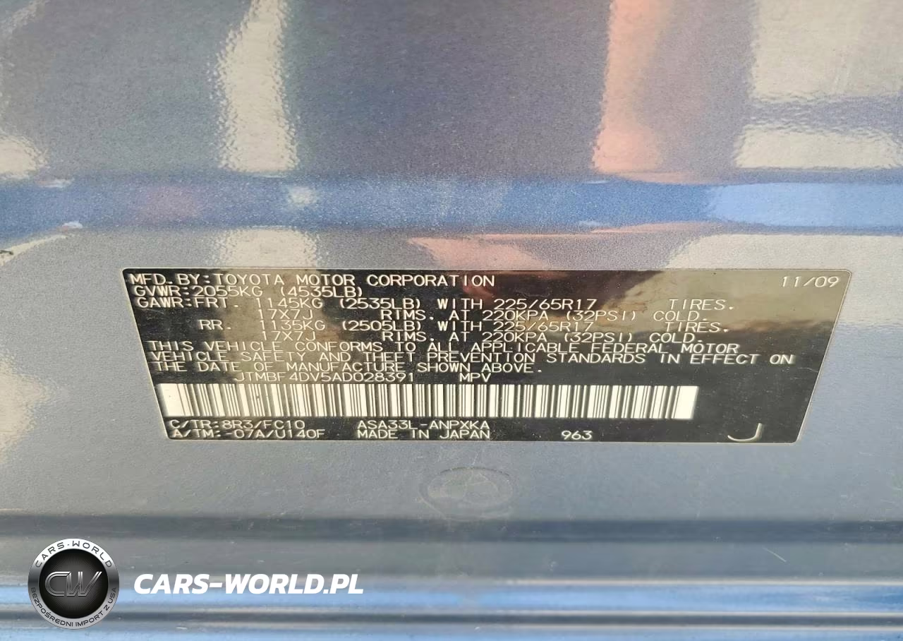 2010 Toyota Rav4 Base VIN:JTMBF4DV5AD028391 - 13