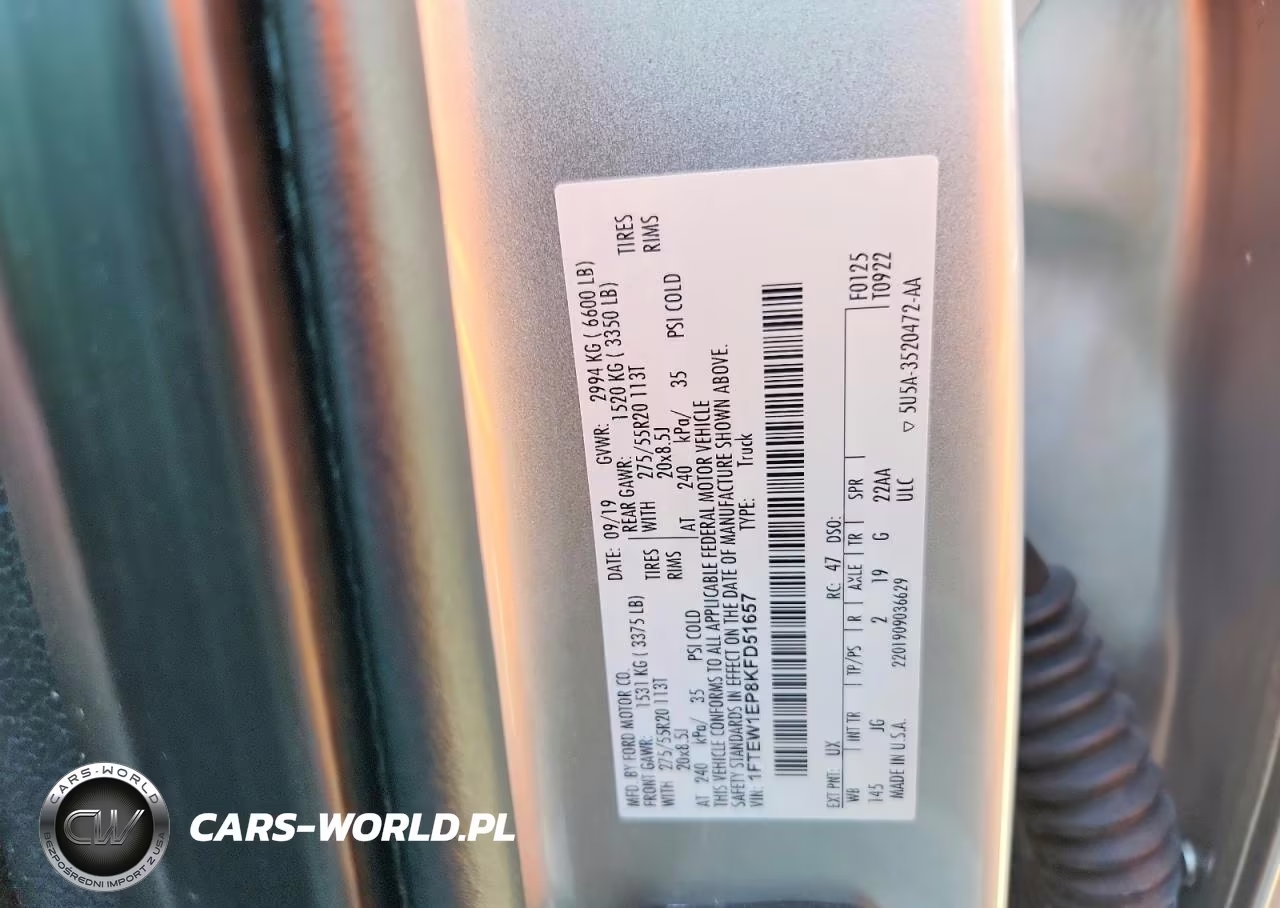 2019 Ford F150 Supercrew VIN:1FTEW1EP8KFD51657 - 12
