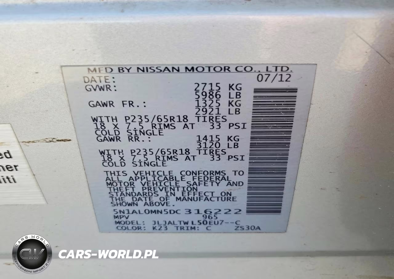 2013 Infiniti Jx35 Base VIN:5N1AL0MN5DC316222 - 13