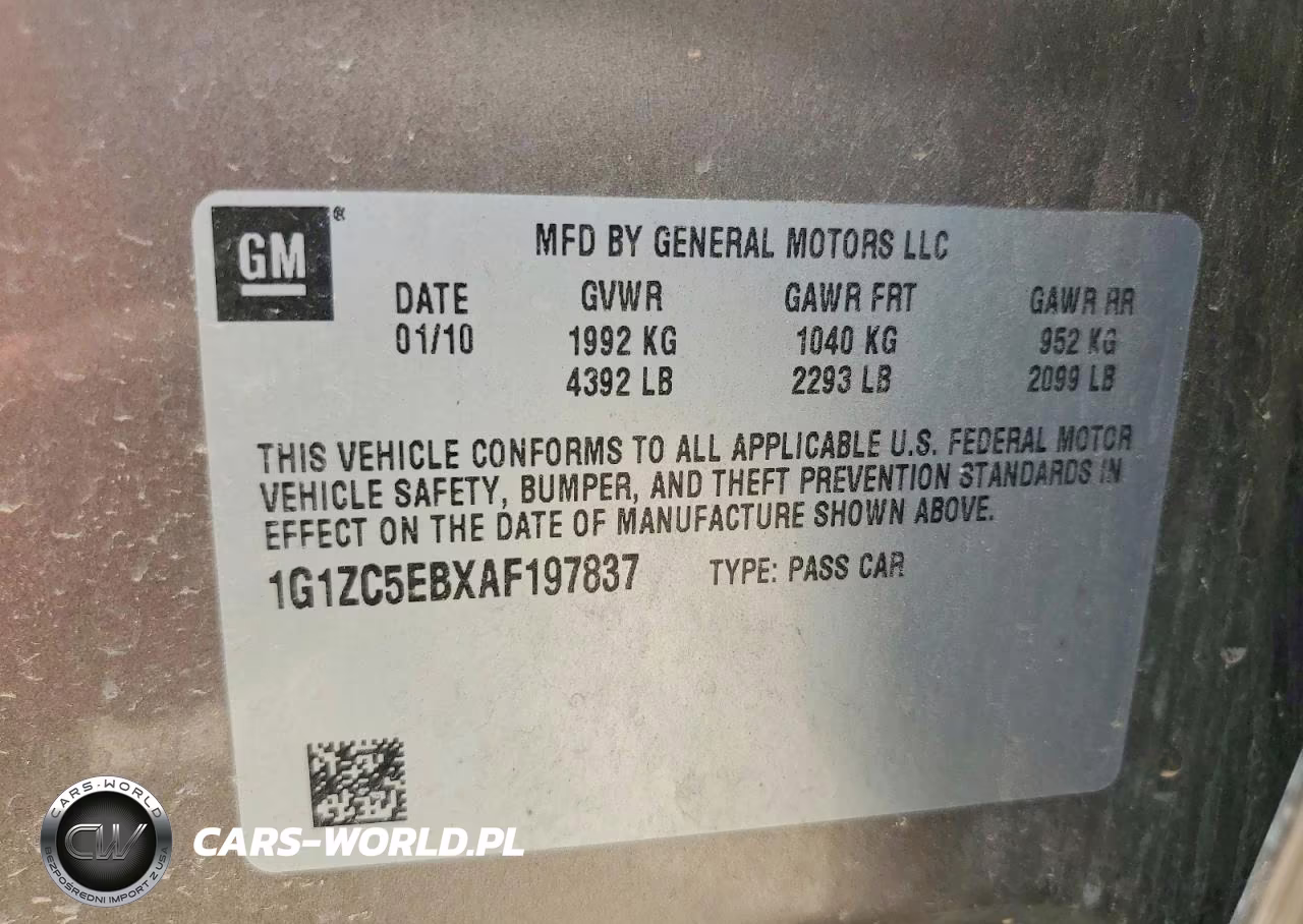 2010 Chevrolet Malibu 1Lt VIN:1G1ZC5EBXAF197837 - 12