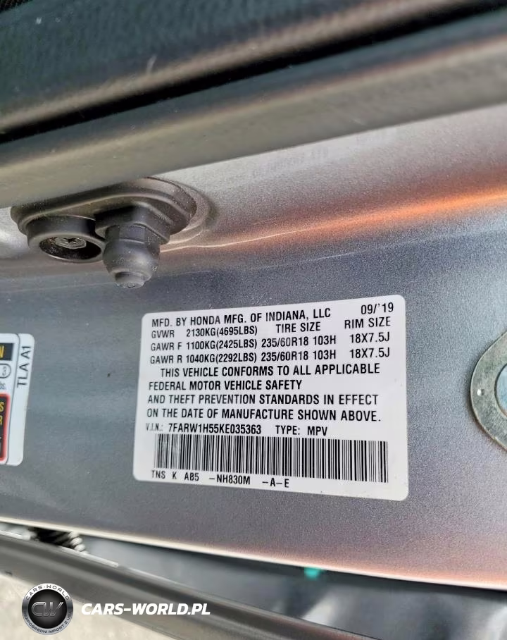 2019 Honda Cr-V Ex VIN:7FARW1H55KE035363 - 13