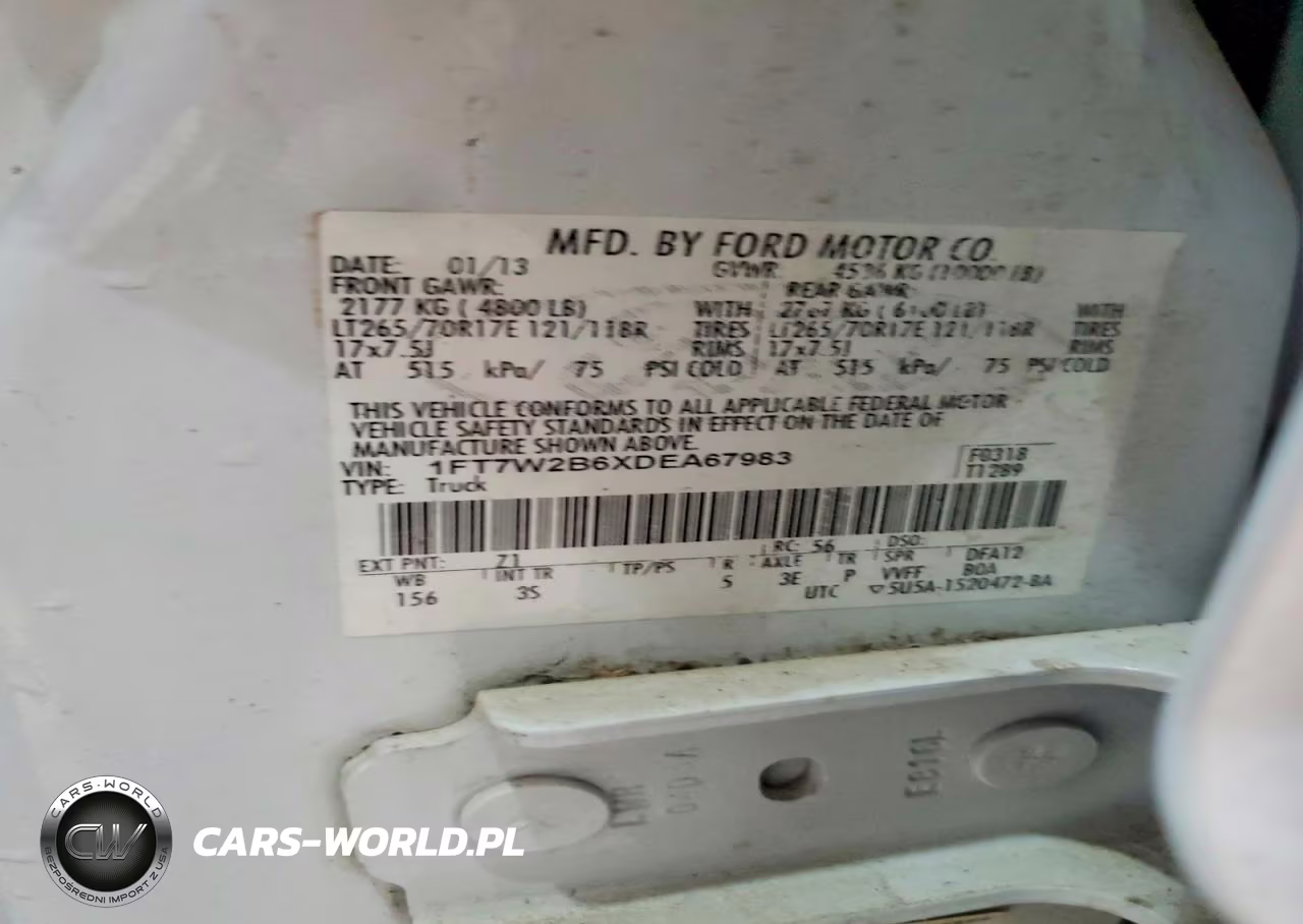 2013 Ford F250 Super Duty VIN:1FT7W2B6XDEA67983 - 12