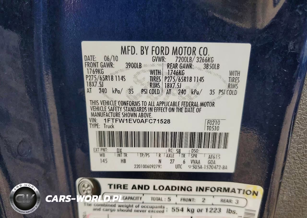 2010 Ford F150 Supercrew VIN:1FTFW1EV0AFC71528 - 12