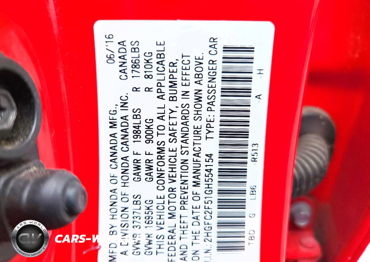 2016 Honda Civic Lx VIN:2HGFC2F51GH554154 - 12