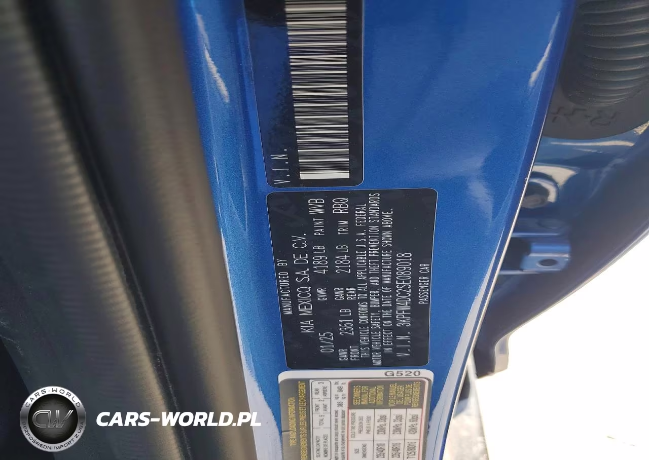 2025 Kia K4 Gt-Line Turbo VIN:3KPFW4DC2SE089018 - 12