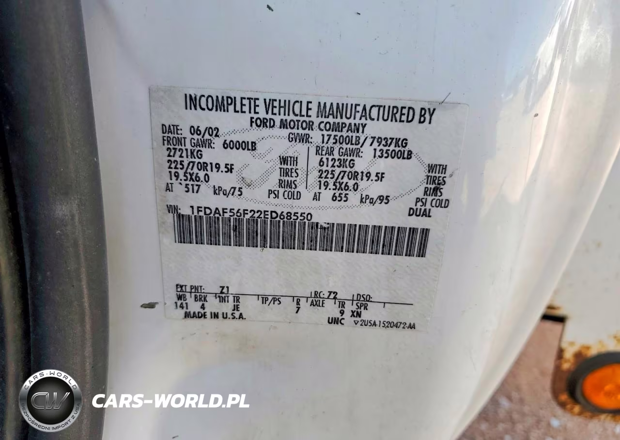 2002 Ford F550 Super Duty VIN:1FDAF56F22ED68550 - 12