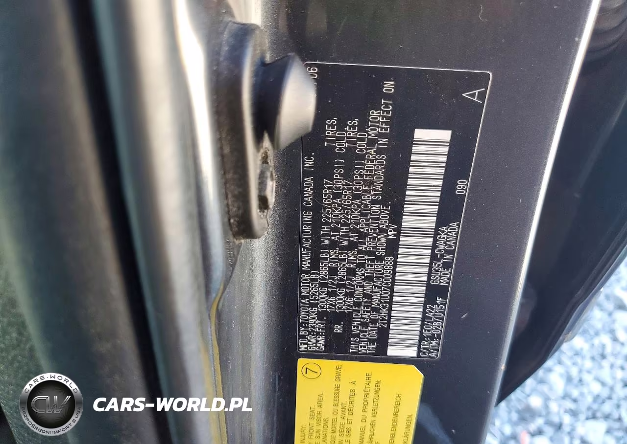 2007 Lexus Rx 350 VIN:2T2HK31U07C009888 - 13