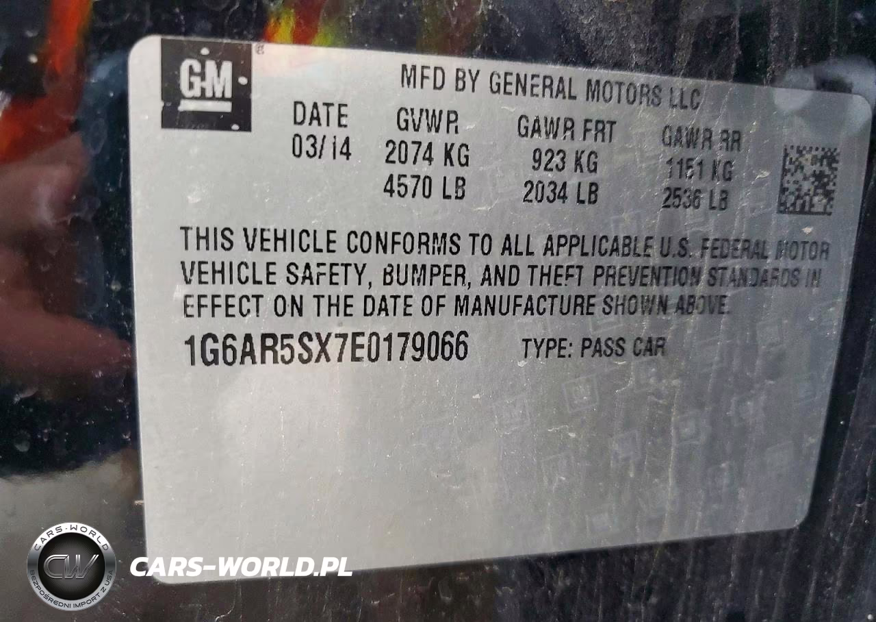 2014 Cadillac Cts Luxury Collection VIN:1G6AR5SX7E0179066 - 12