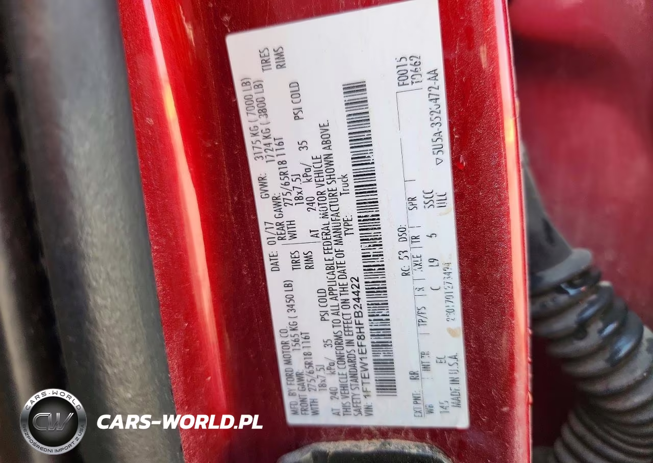 2017 Ford F150 Supercrew VIN:1FTEW1EF8HFB24422 - 12
