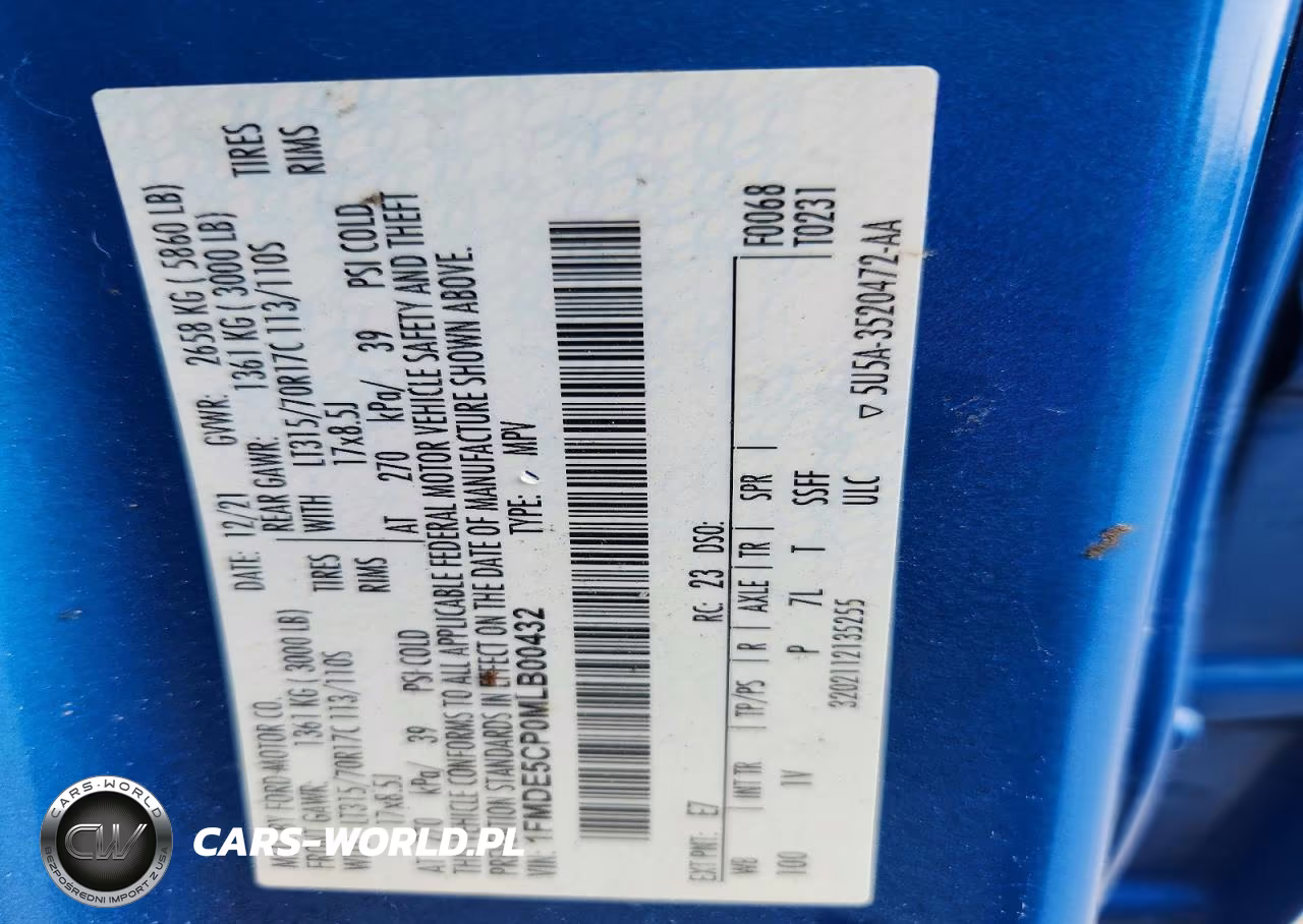 2021 Ford Bronco Base VIN:1FMDE5CP0MLB00432 - 14