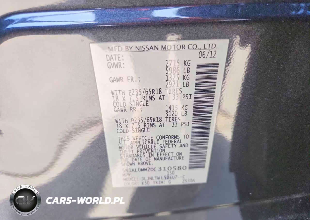 2013 Infiniti Jx35 Base VIN:5N1AL0MM2DC310580 - 13