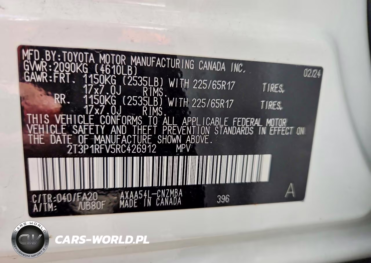 2024 Toyota Rav4 Xle VIN:2T3P1RFV5RC426912 - 13