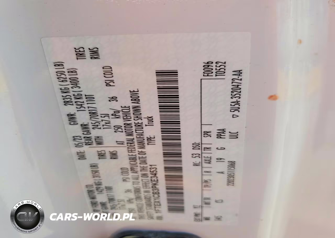 2023 Ford F150 Super Cab VIN:1FTEX1CB3PKE34531 - 12