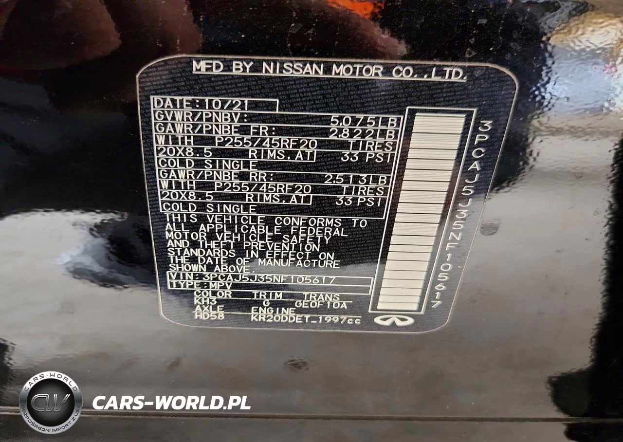 2022 Infiniti Qx55 Luxe VIN:3PCAJ5J35NF105617 - 13