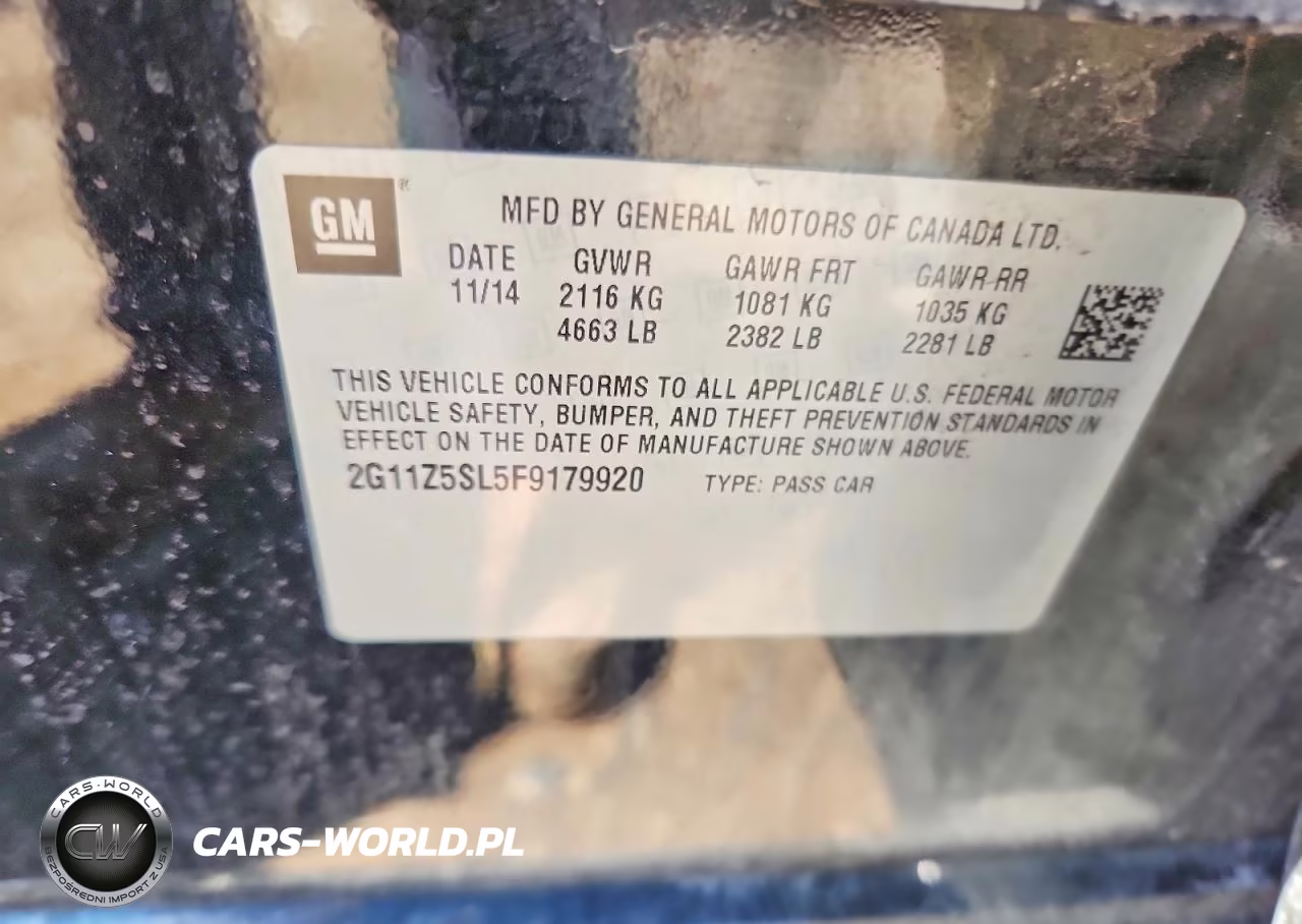 2015 Chevrolet Impala Ls VIN:2G11Z5SL5F9179920 - 12