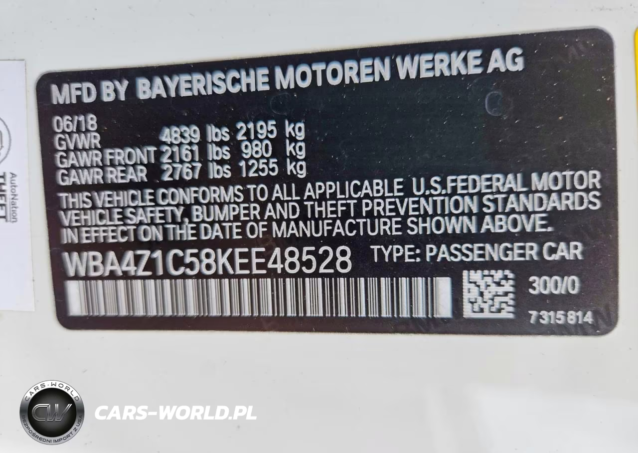 2019 BMW 430I VIN:WBA4Z1C58KEE48528 - 12