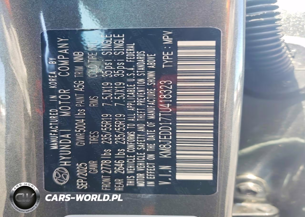 2026 Hyundai Tucson Hybrid Limited VIN:KM8JEDD17TU418323 - 13