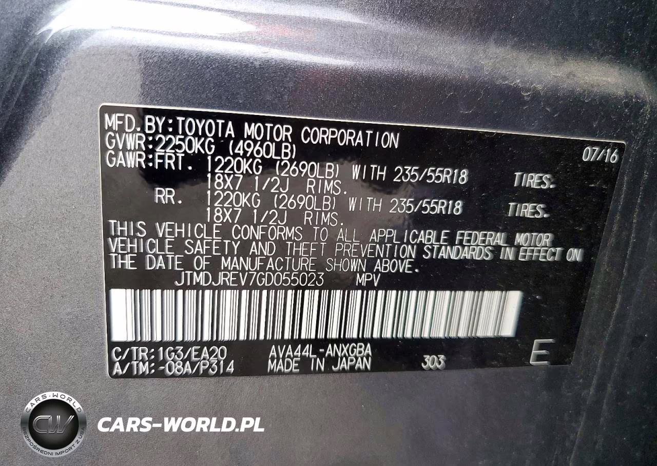 2016 Toyota Rav4 Hv Limited VIN:JTMDJREV7GD055023 - 13