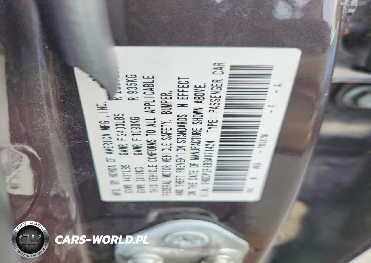 2011 Honda Accord Exl VIN:1HGCP2F89BA071424 - 12