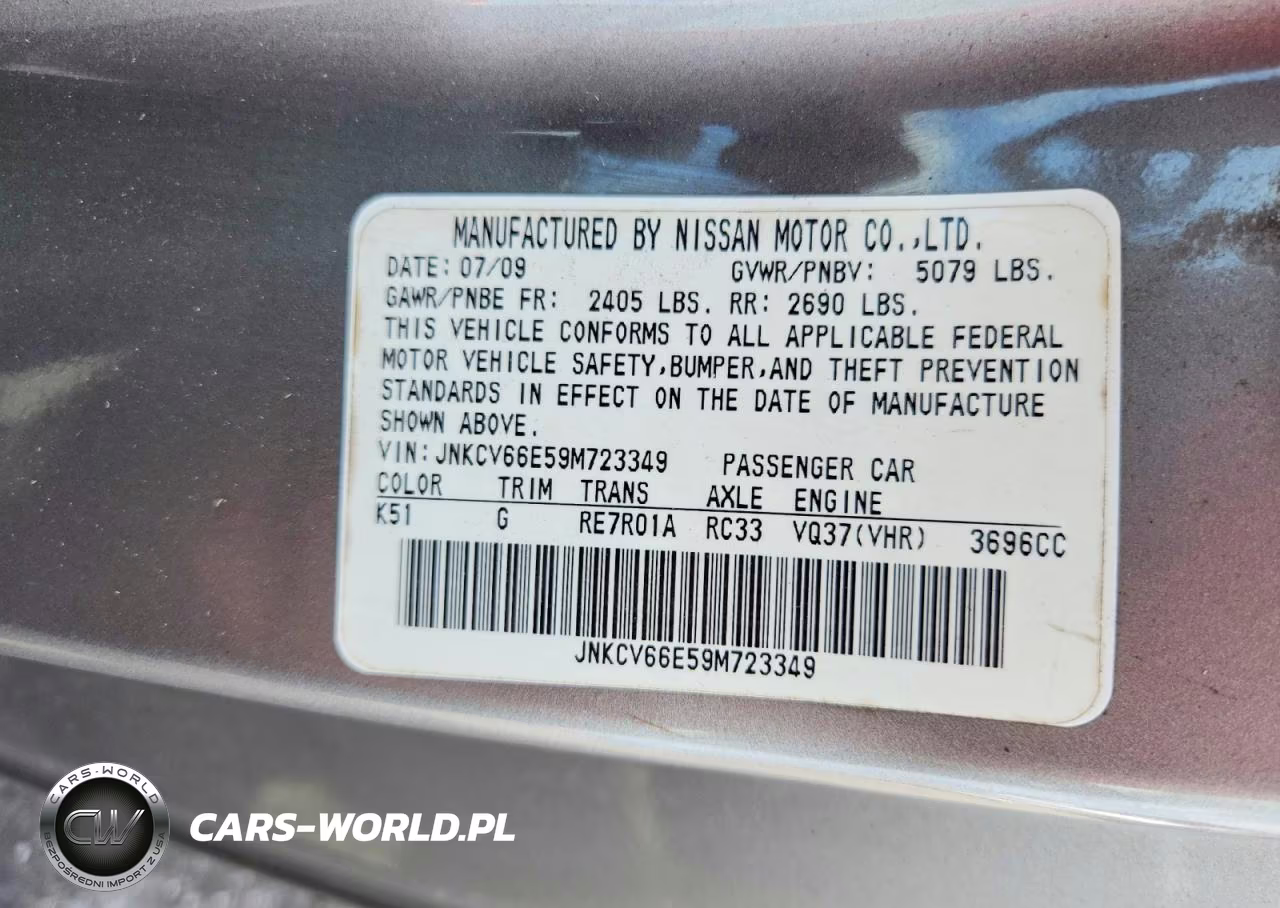 2009 Infiniti G37 Convertible Base VIN:JNKCV66E59M723349 - 12