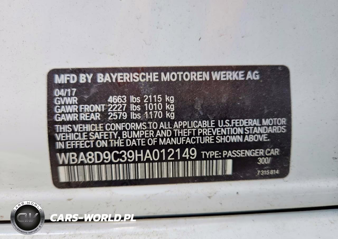 2017 BMW 330 Xi VIN:WBA8D9C39HA012149 - 12
