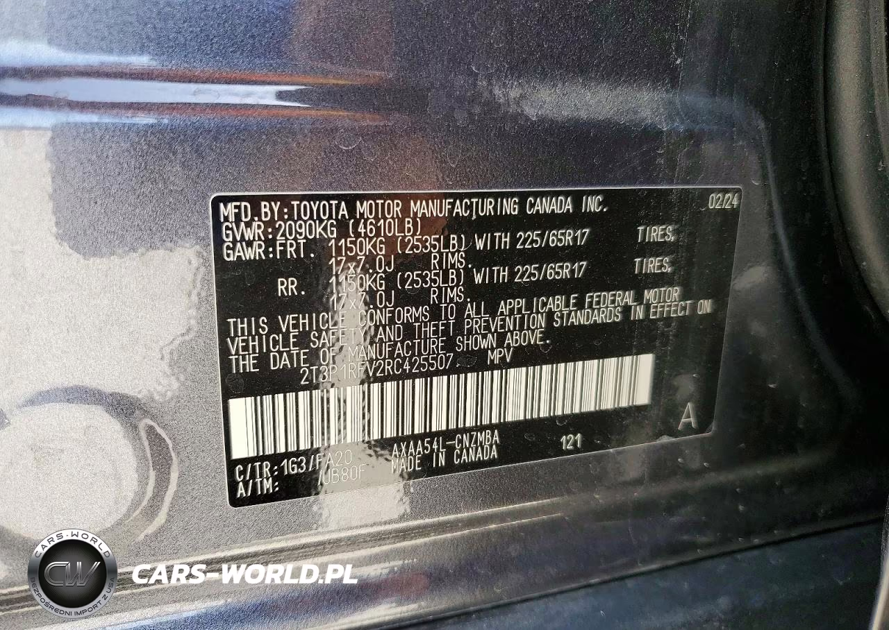 2024 Toyota Rav4 Xle VIN:2T3P1RFV2RC425507 - 12