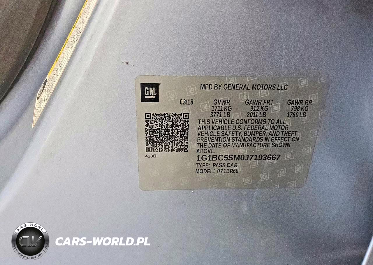 2018 Chevrolet Cruze Ls VIN:1G1BC5SM0J7193667 - 12