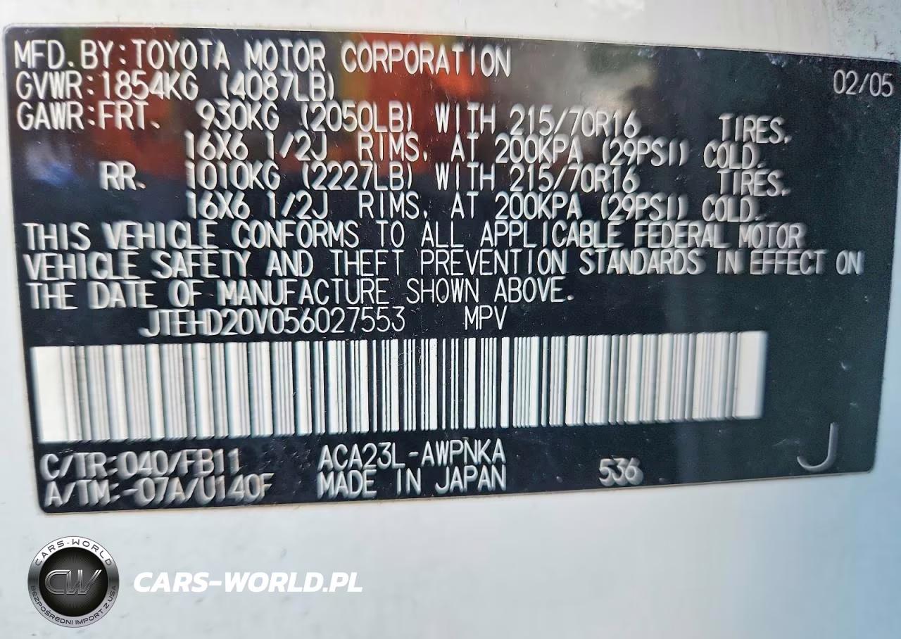 2005 Toyota Rav4 Base VIN:JTEHD20V056027553 - 13