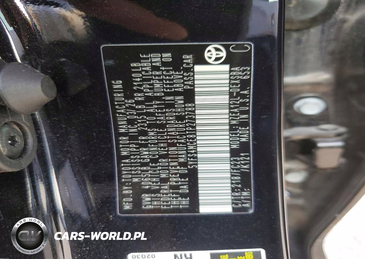 2026 Toyota Corolla Se VIN:5YFS4MCE8TP273788 - 13