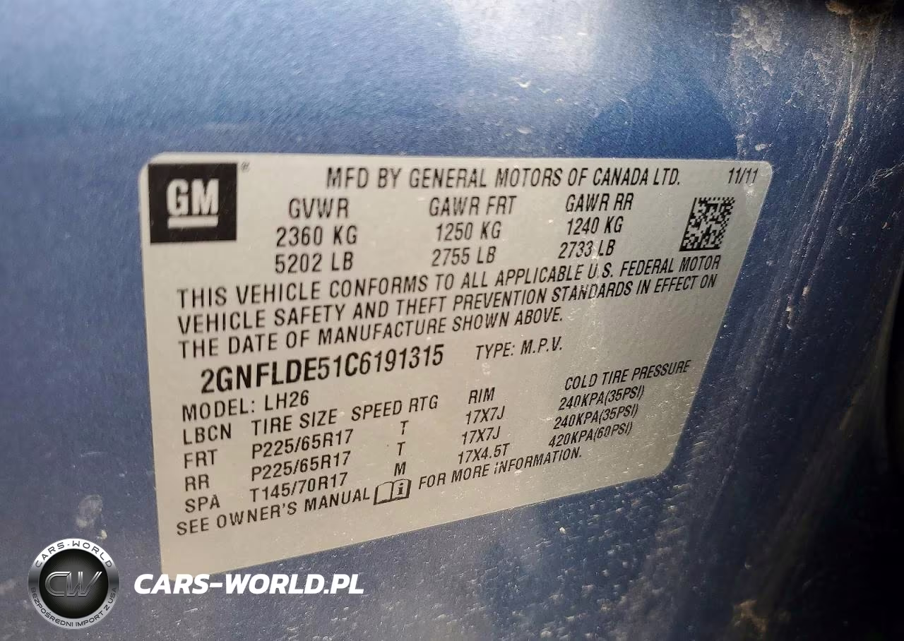 2012 Chevrolet Equinox Lt VIN:2GNFLDE51C6191315 - 13