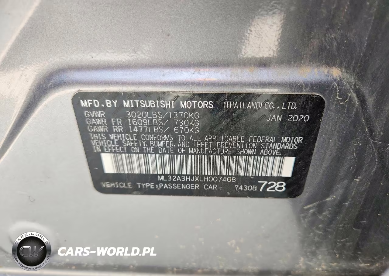 2020 Mitsubishi Mirage Es VIN:ML32A3HJXLH007468 - 12