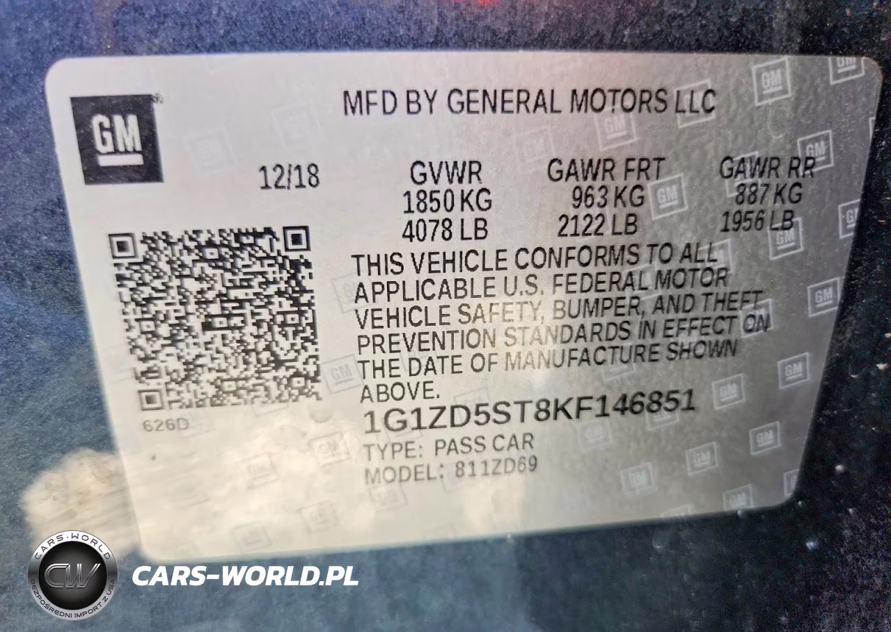 2019 Chevrolet Malibu Lt VIN:1G1ZD5ST8KF146851 - 13