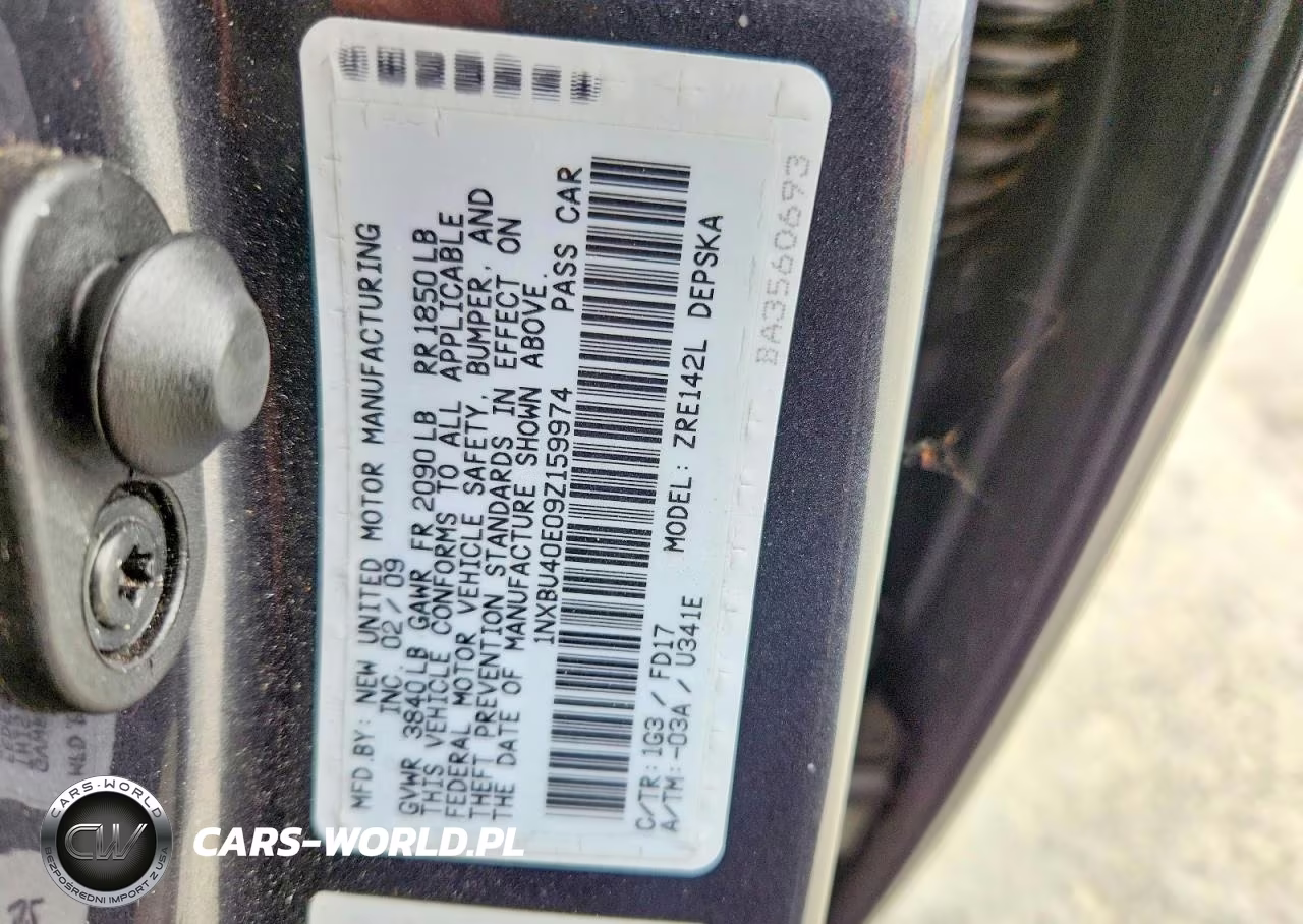 2009 Toyota Corolla S VIN:1NXBU40E09Z159974 - 12