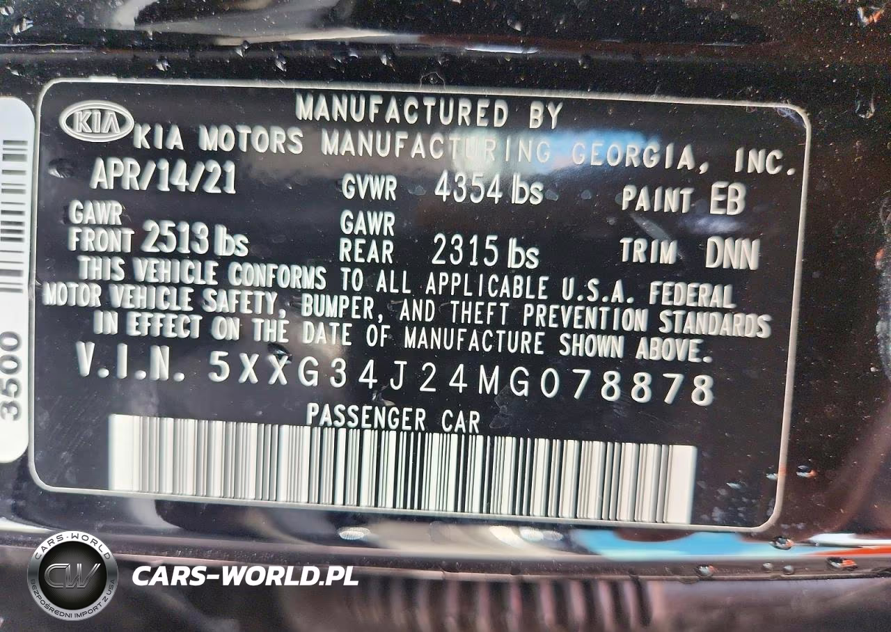 2021 Kia K5 Ex VIN:5XXG34J24MG078878 - 13