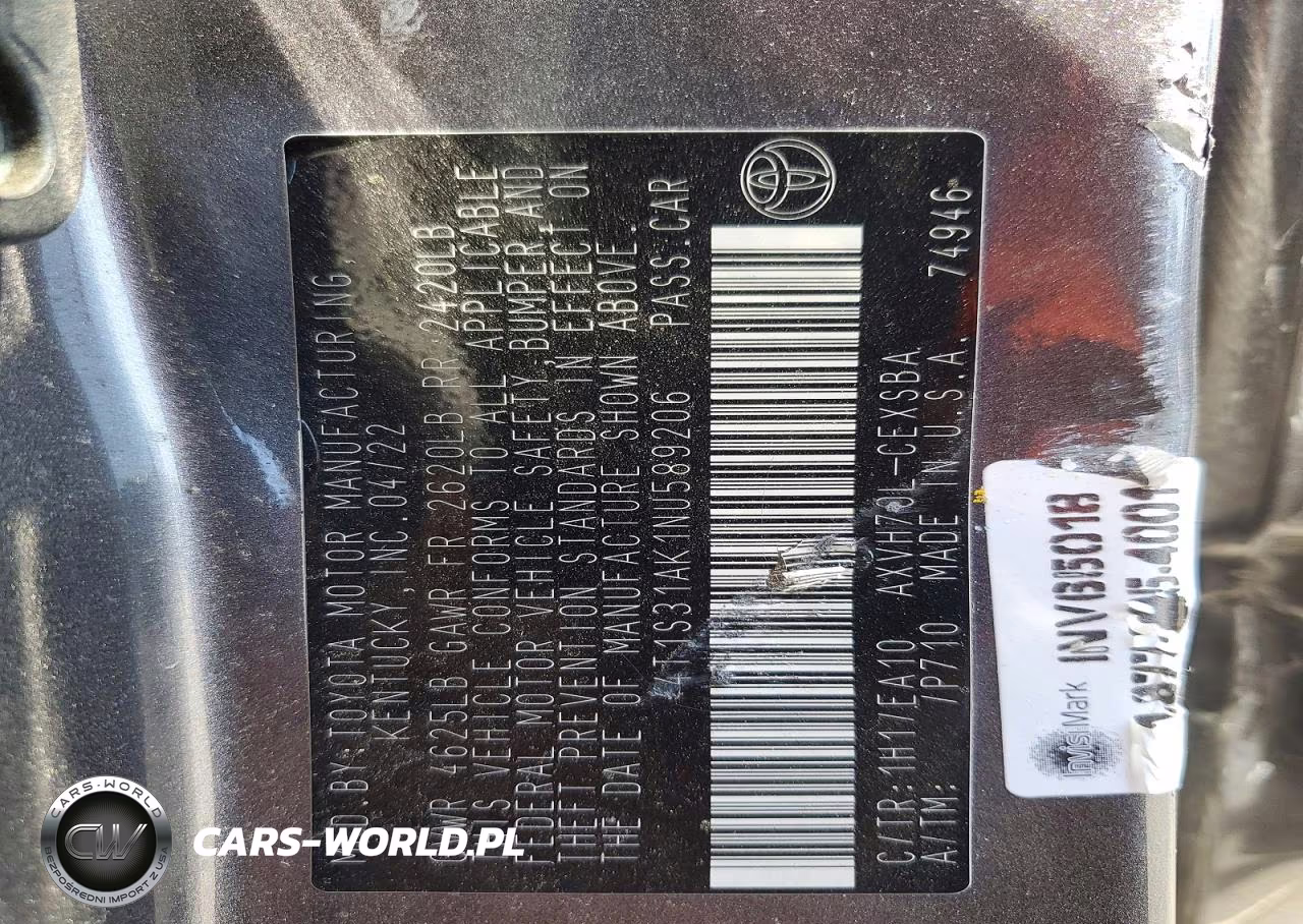 2022 Toyota Camry Hybrid Se VIN:4T1S31AK1NU589206 - 12