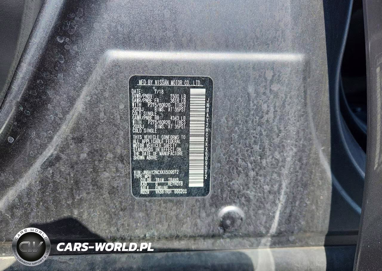 2019 Nissan Armada Sl VIN:JN8AY2NCXKX509572 - 12