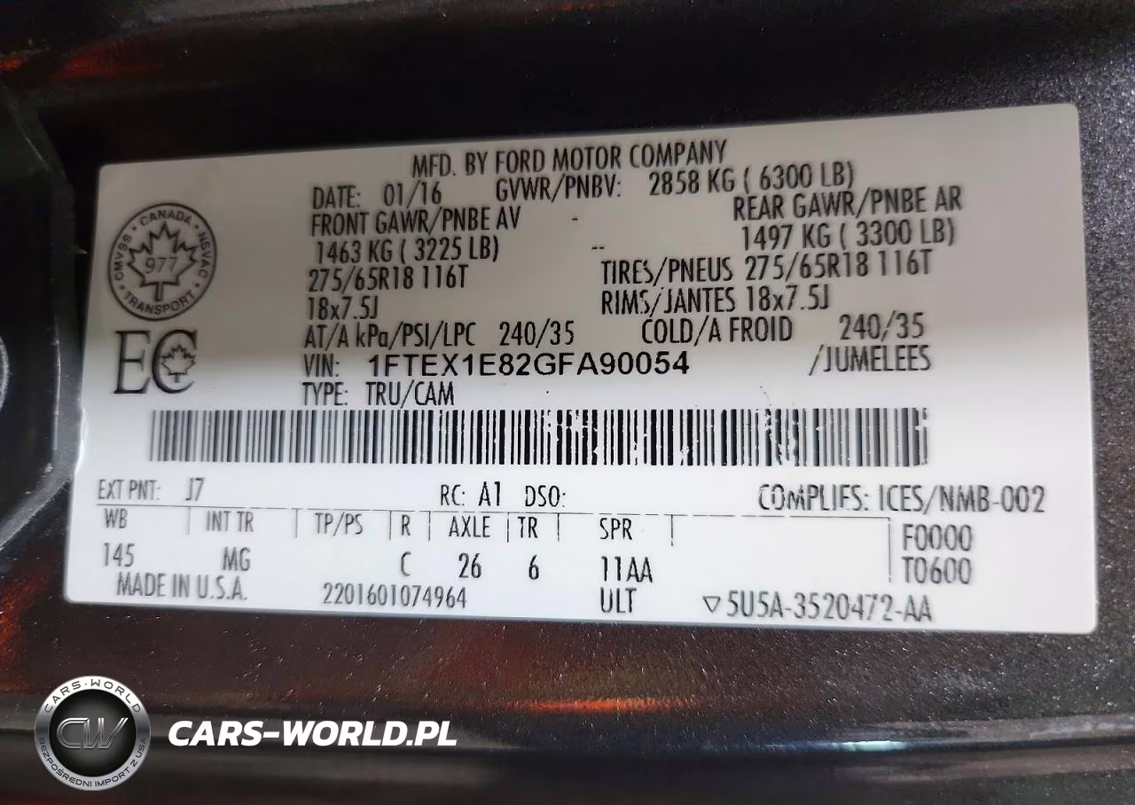 2016 Ford F150 Super Cab VIN:1FTEX1E82GFA90054 - 12