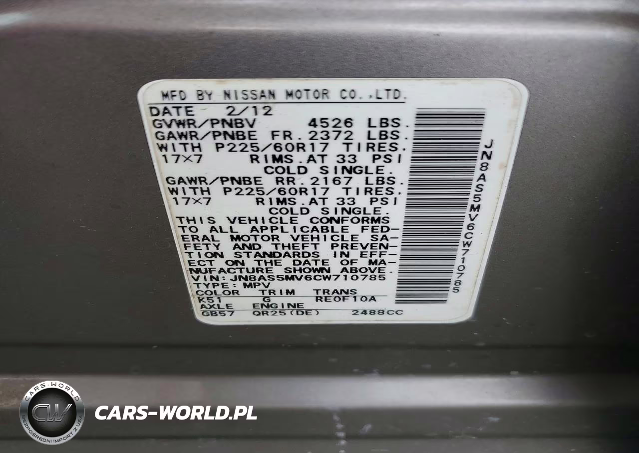 2012 Nissan Rogue S VIN:JN8AS5MV6CW710785 - 13