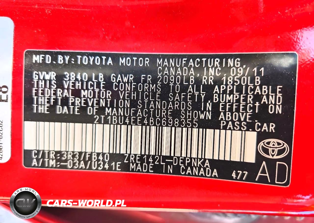 2011 Toyota Corolla Le VIN:2T1BU4EE4BC698355 - 12