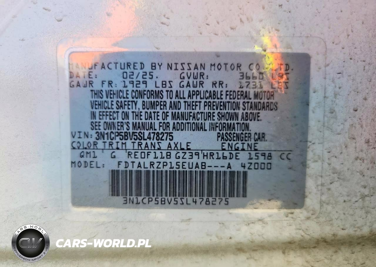 2025 Nissan Kicks Play S VIN:3N1CP5BV5SL478275 - 12