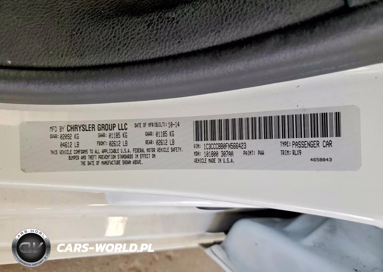 2015 Chrysler 200 S VIN:1C3CCCBB0FN566423 - 12